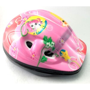 Casco de Niña, Regulable Rosa con Flores