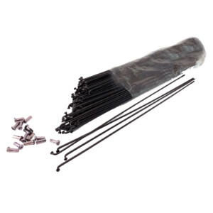 Rayos Para Rueda Negros Con Niples 270 mm X 72 Unidades