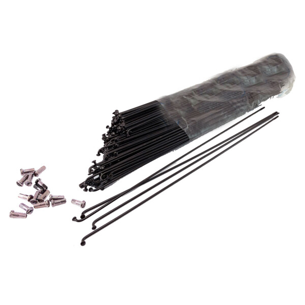 Rayos Para Rueda Negros Con Niples 295 mm X 72 Unidades