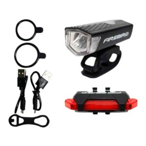 Kit De Luces Usb Bicicleta Delantera Trasera Firebird Color